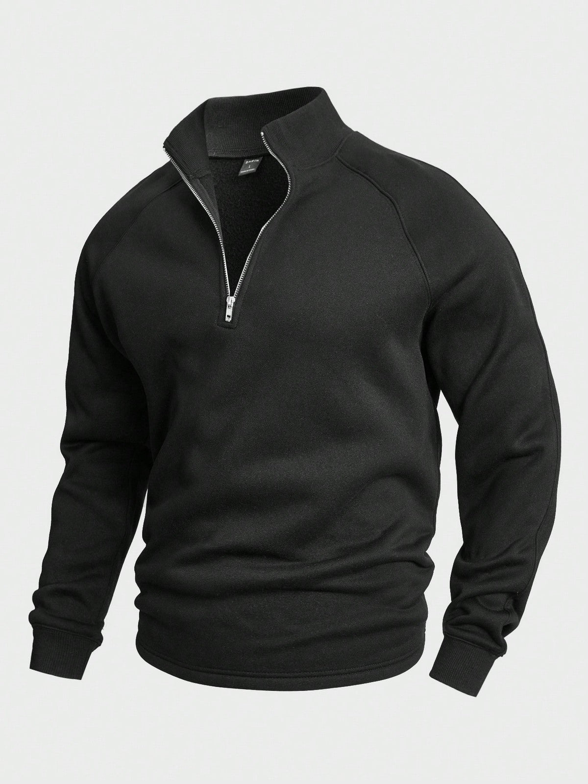 Jersey con media cremallera para hombre, corte holgado para el día a día en invierno