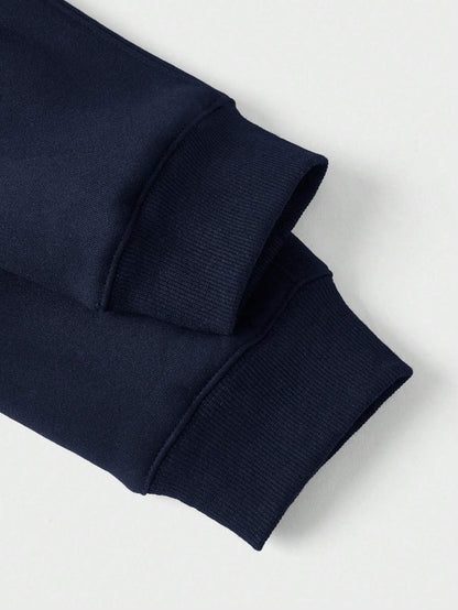 Jersey con media cremallera para hombre, corte holgado para el día a día en invierno