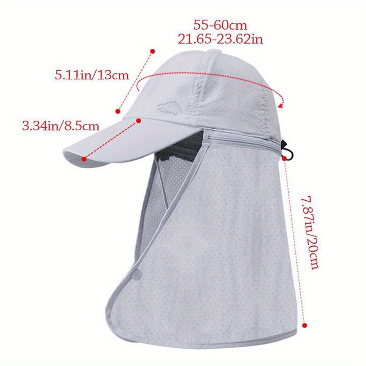 Men's Trucker Hat with Neck Protection for Outdoor Activities