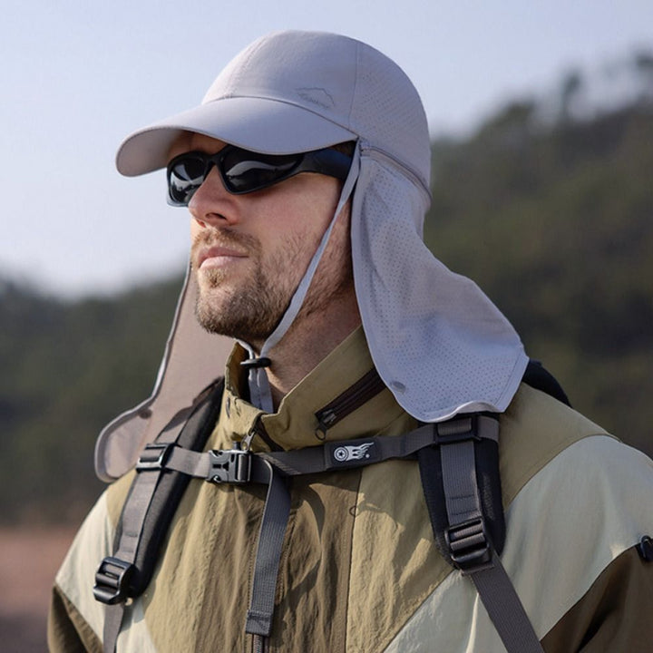Men's Trucker Hat with Neck Protection for Outdoor Activities