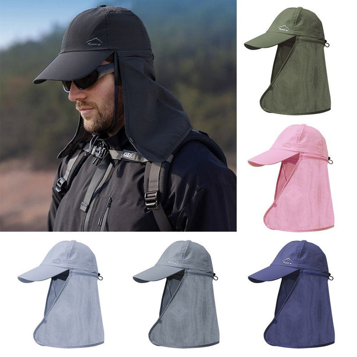 Men's Trucker Hat with Neck Protection for Outdoor Activities