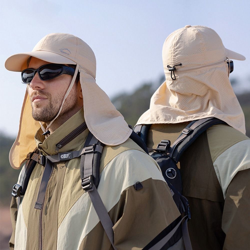 Men's Trucker Hat with Neck Protection for Outdoor Activities