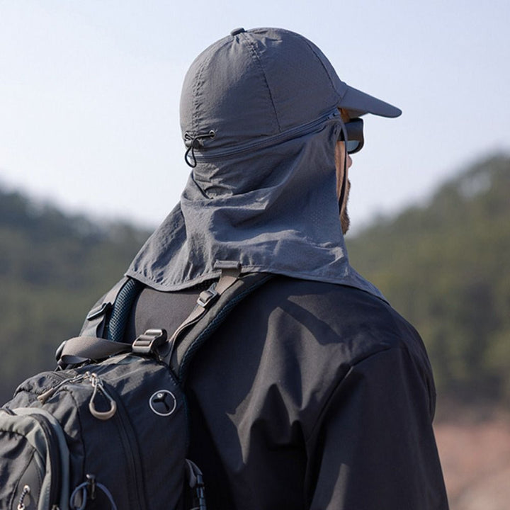 Men's Trucker Hat with Neck Protection for Outdoor Activities