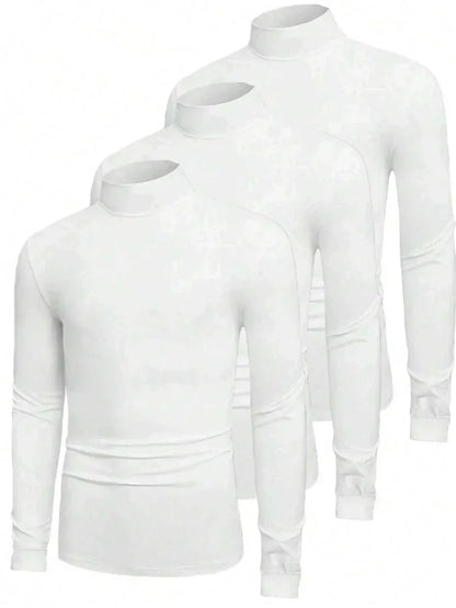 Herren-Rollkragenpullover im 3er-Pack - Weiche Winterstrickmode