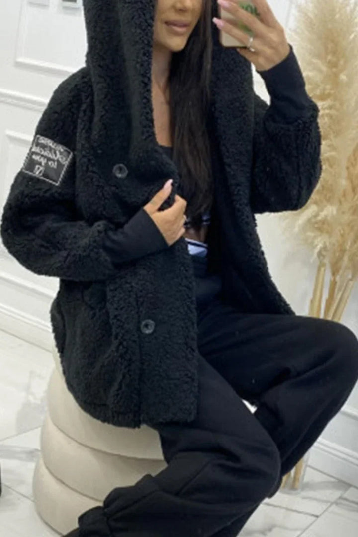 Women's Cozy Plush Hoodie Jacket