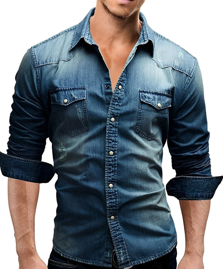 Arjun | Men's Relaxed Long-Sleeve Denim Shirt