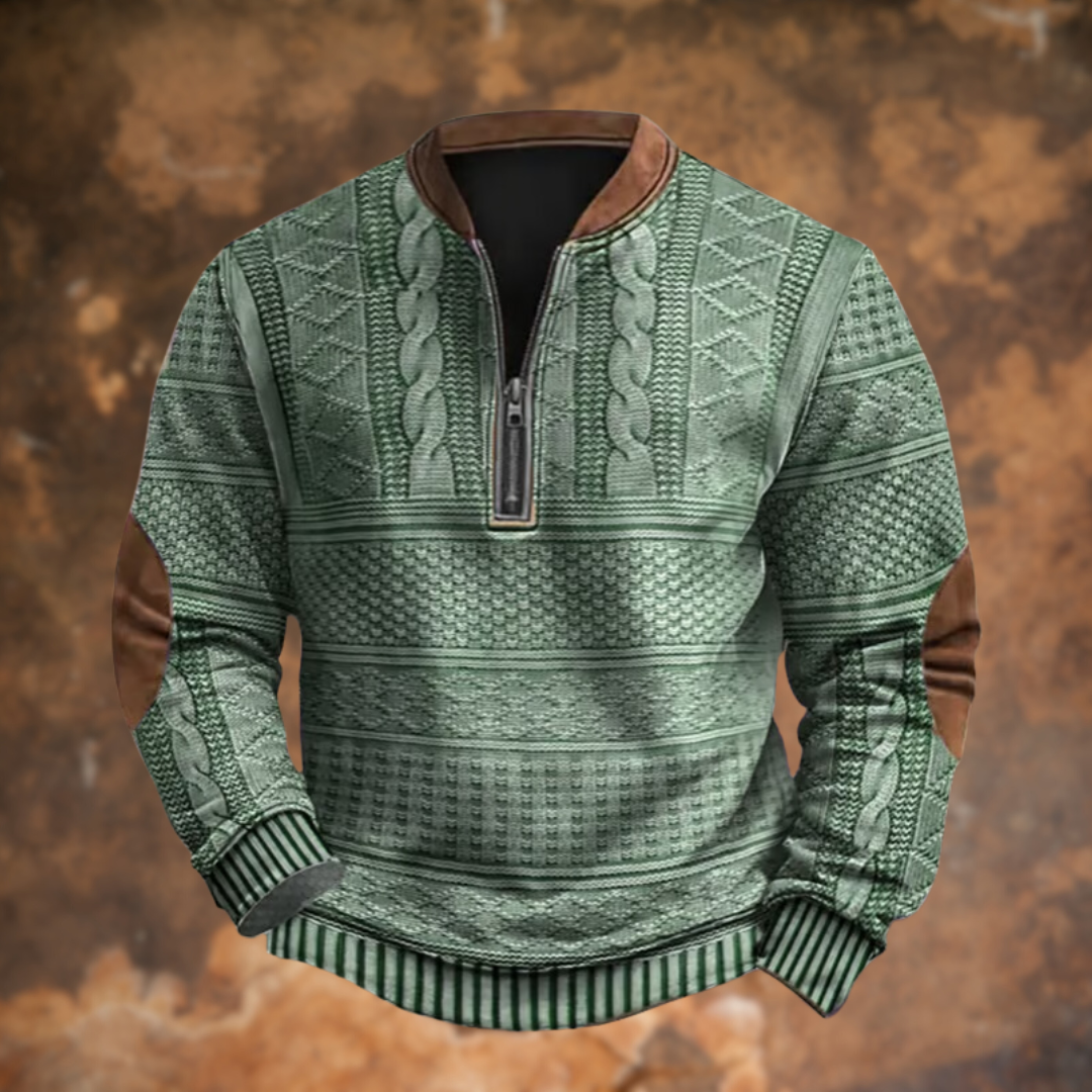 Men's Textured Half-Zip Pullover