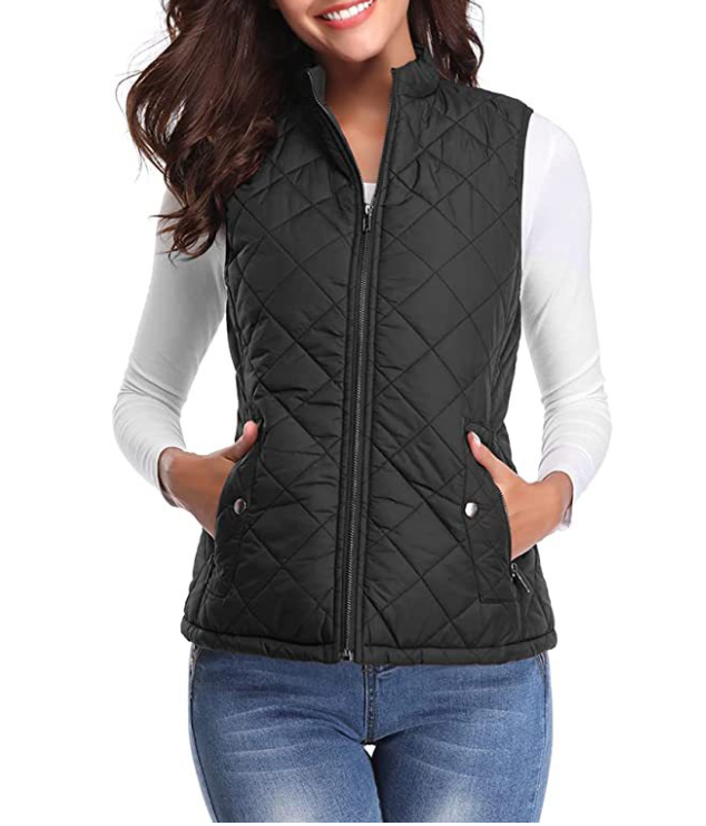 Women's Lightly Padded Zipper Vest