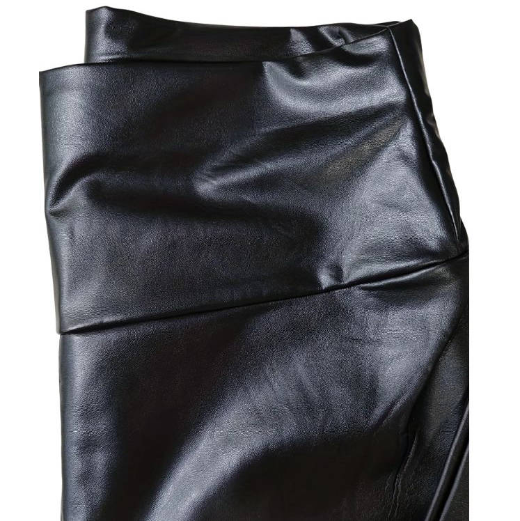 Women's Black High Waisted Faux Leather Leggings