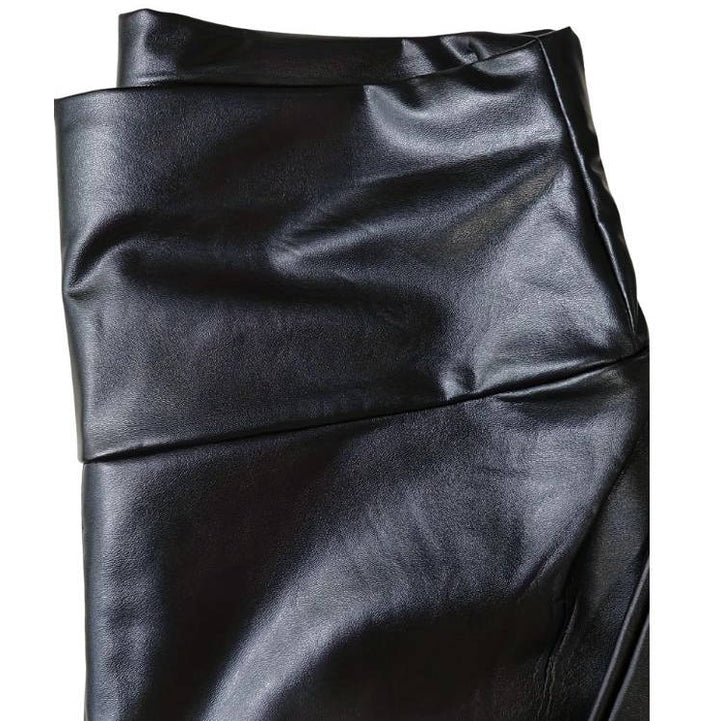 Women's Black High Waisted Faux Leather Leggings