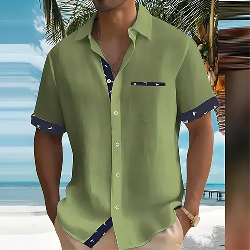 Men's Short Sleeve Button Front Shirt
