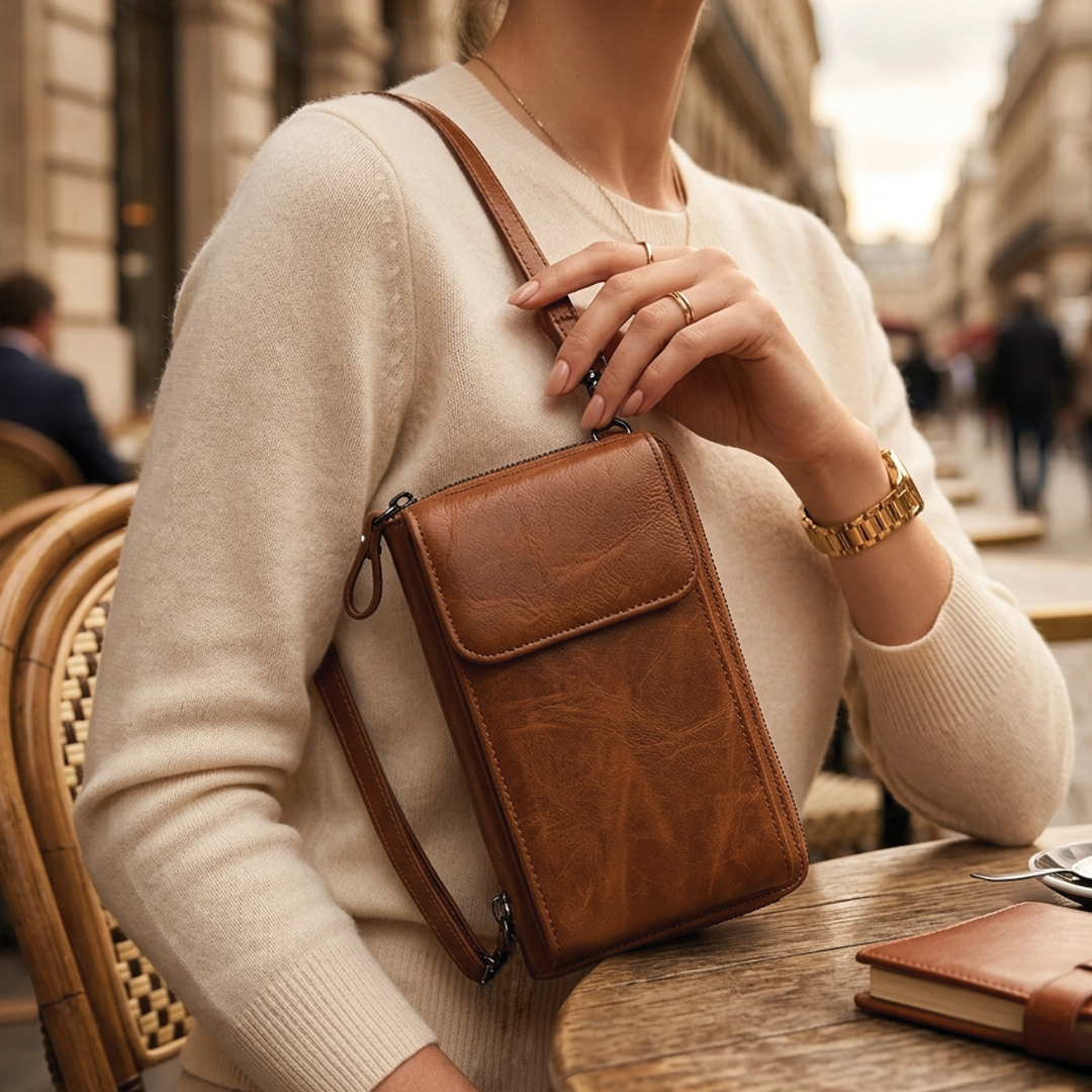Ann | Women's Vegan Leather Crossbody Wallet