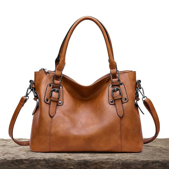 Sarah | Women's Vegan Leather Structured Shoulder Bag