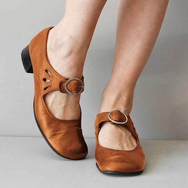 Sophia | Women's Leather Wedge Sandals with Buckle Detail