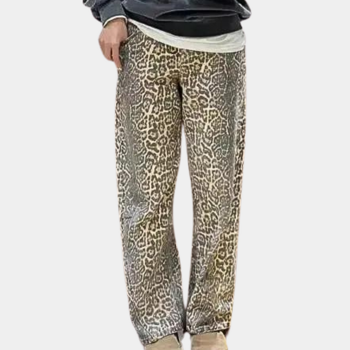 Women's Leopard Print Lounge Trousers - Stylish and Comfortable