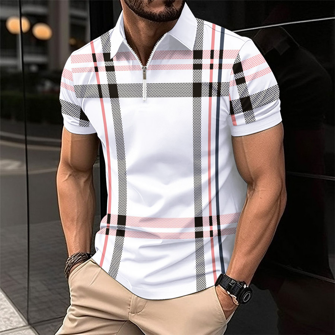 Zane | Men's Checkered Pattern Polo Shirt