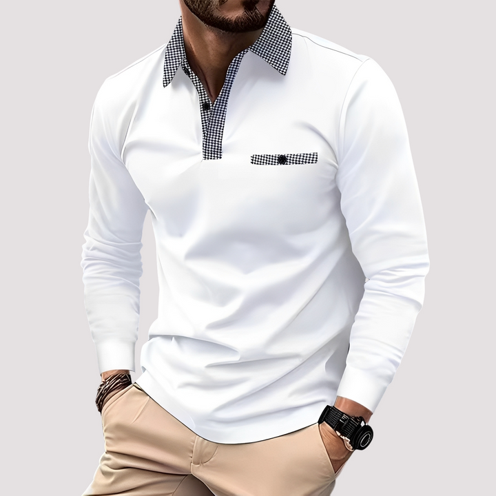 Aidan | Men's Stylish Long-Sleeve Polo Shirt