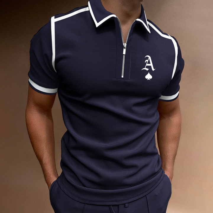 Milo | Men's Elegant Polo Shirt with Zip Collar