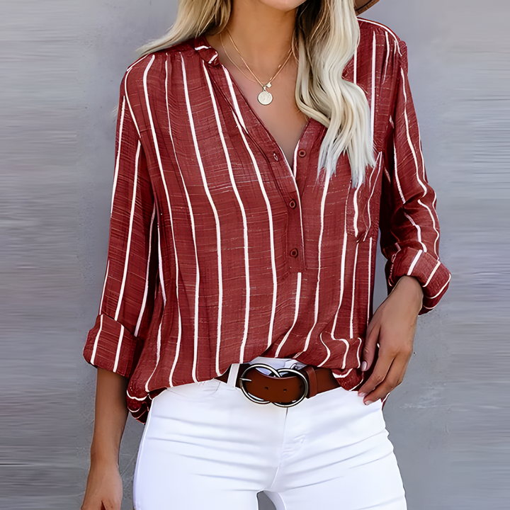 Jantien | Stylish Striped Women's Blouse