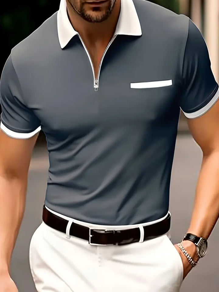 Seth | Men's Breathable V-Neck Golf Shirt