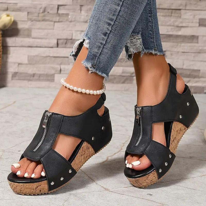 Camila | Women's Stylish Retro Wedge Sandals
