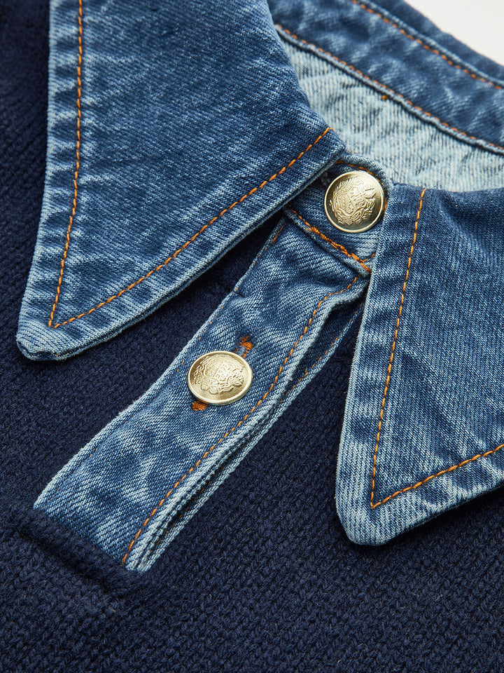 Women's 2-in-1 Panel Lapel Sweater