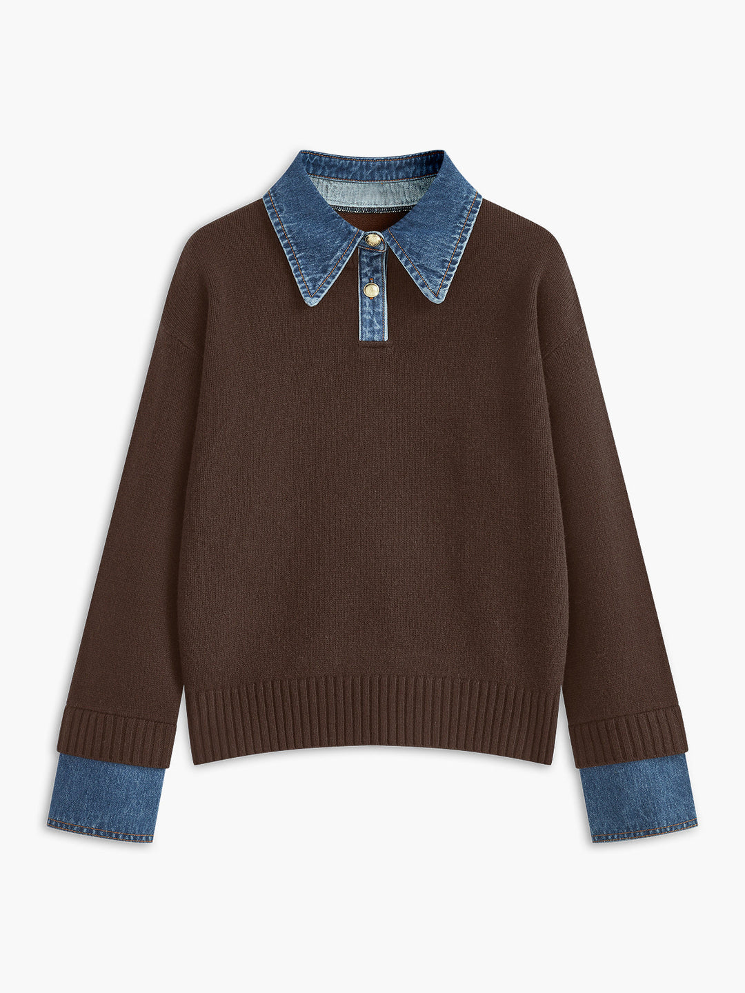 Women's 2-in-1 Panel Lapel Sweater