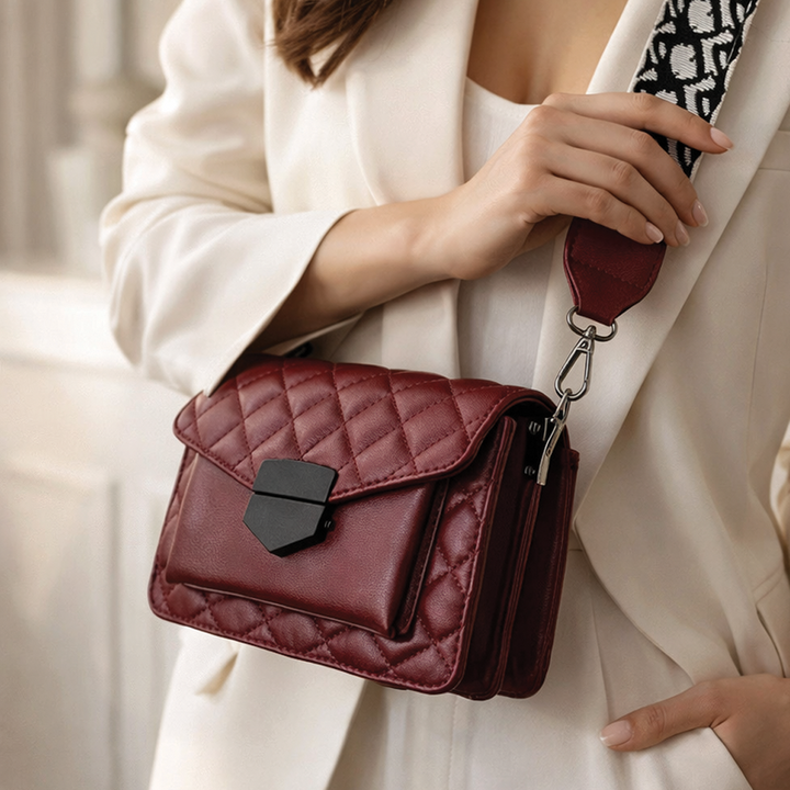 Kathryn | Women's Vegan Leather Quilted Crossbody Bag