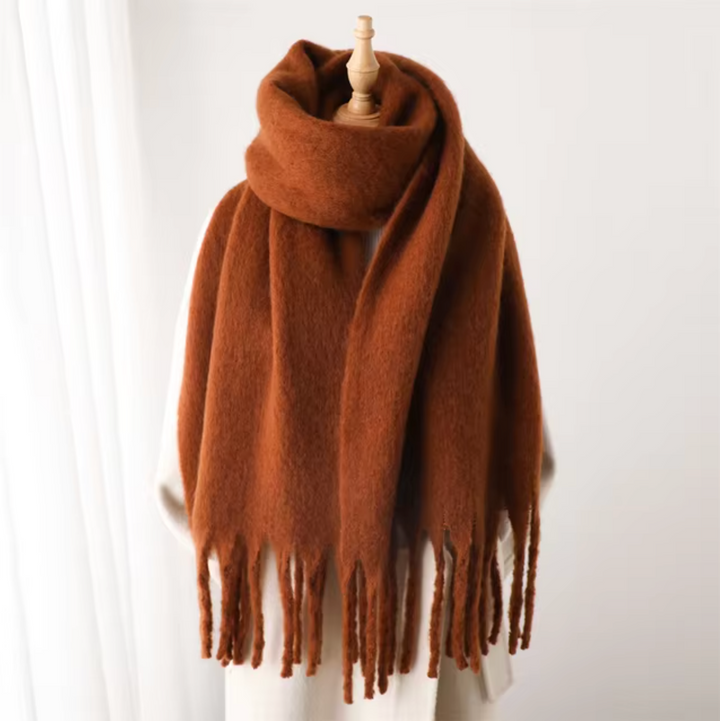 Women's Fringed Winter Scarf
