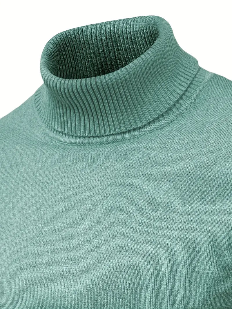 Men's Fitted Turtleneck | Smart Casual Long Sleeve Top