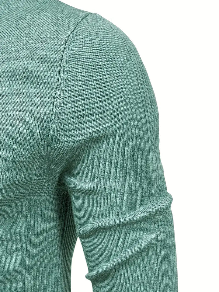 Men's Fitted Turtleneck | Smart Casual Long Sleeve Top