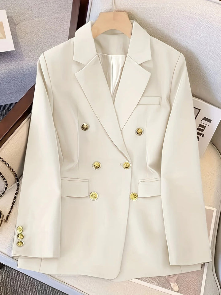 Women’s Tailored Business Blazer with Elegant Button Accents