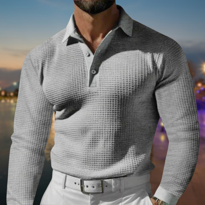 Men's Classic Casual Polo Sweater