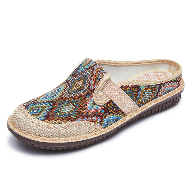 Rosie | Women's Orthopedic Sandals in Embroidered Linen