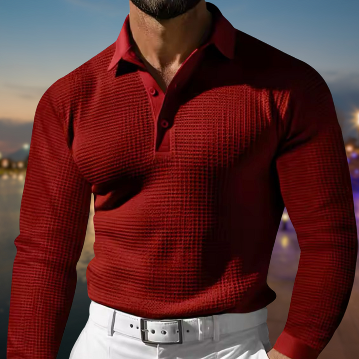 Men's Classic Casual Polo Sweater