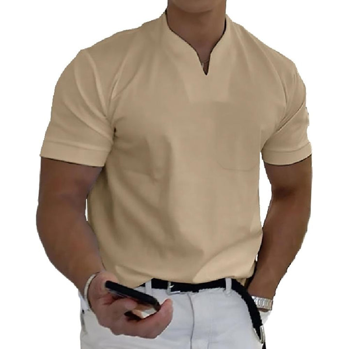 Liam | Men's Elegant Casual Short Sleeve V-neck T-shirt for Comfort and Style