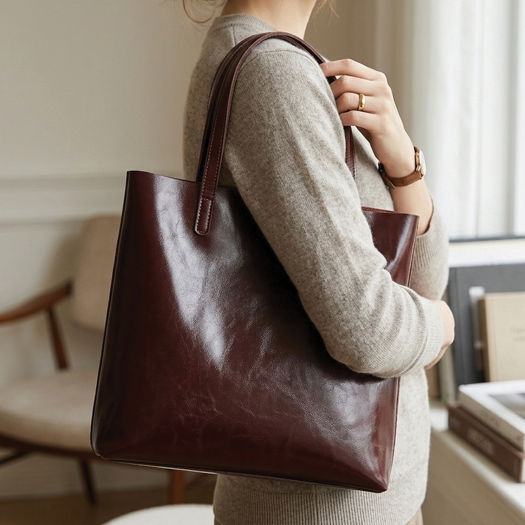 Holly | Women's Leather Structured Tote Bag