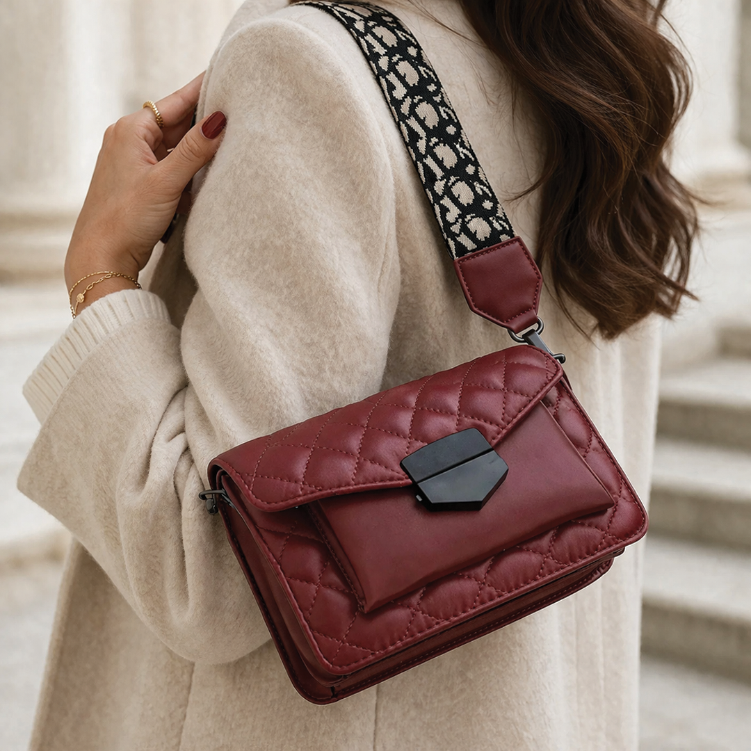 Kathryn | Women's Vegan Leather Quilted Crossbody Bag