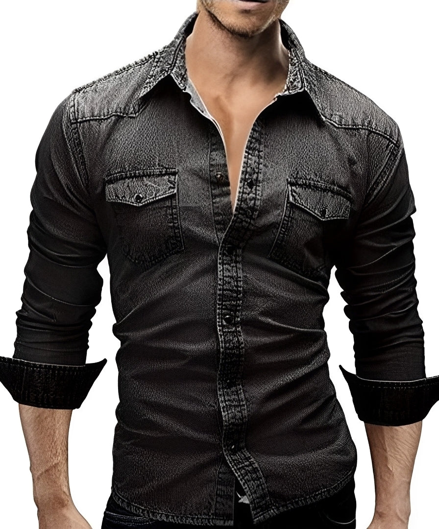 Arjun | Men's Relaxed Long-Sleeve Denim Shirt