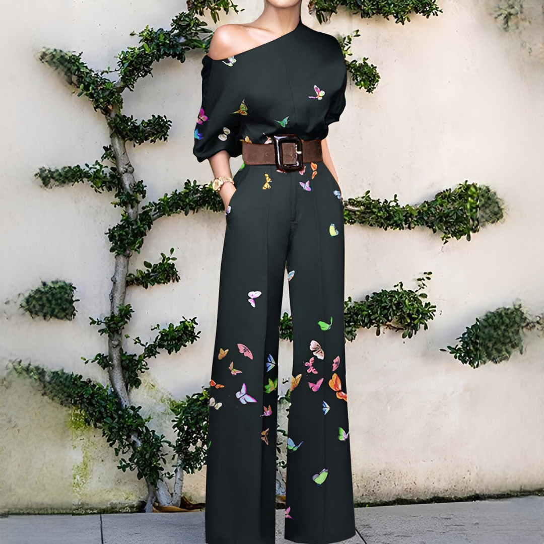 Women's Asymmetric Wide-Leg Jumpsuit