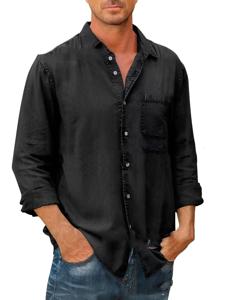 Alfie | Men's Long-Sleeve Casual Washed Shirt