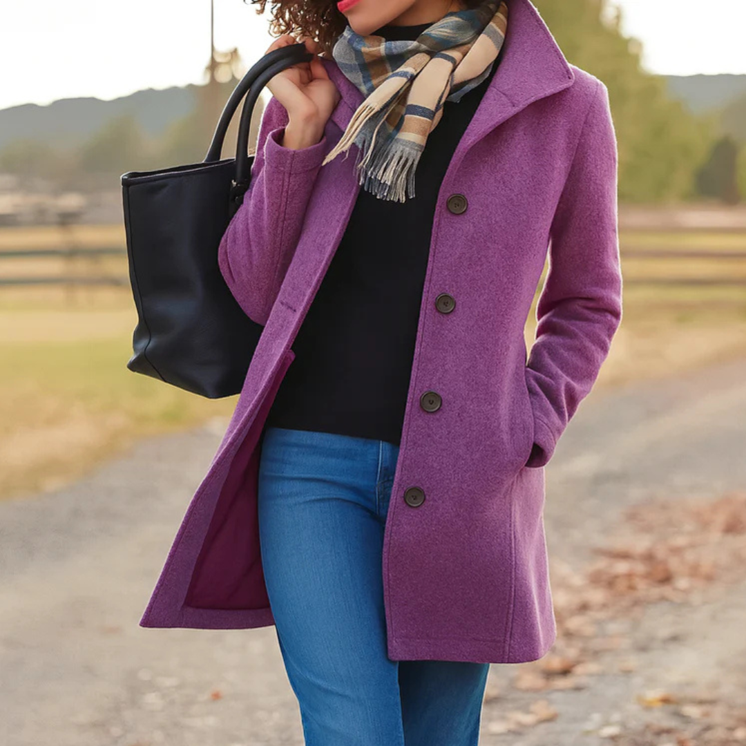 Women's Classic Mid-Length Button Coat