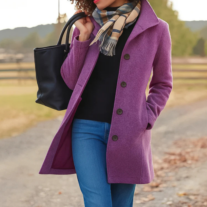 Women's Classic Mid-Length Button Coat