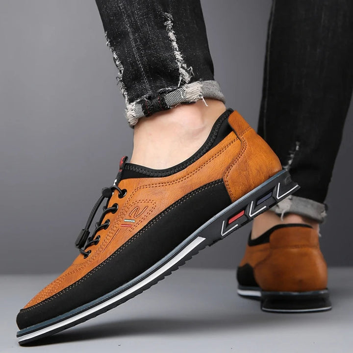 Ryan | Men's Slip-On Sneakers with Tassel and Laces | Round Toe Design