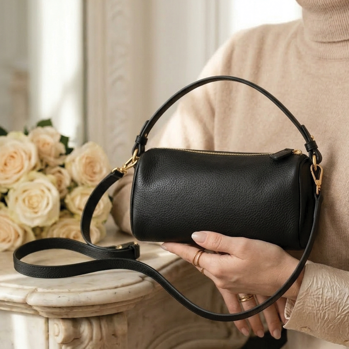 Angela | Women's Shoulder Leather Baguette Handbag