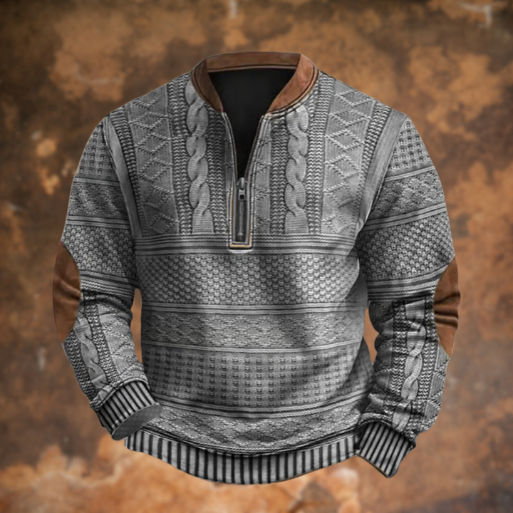 Men's Textured Half-Zip Pullover