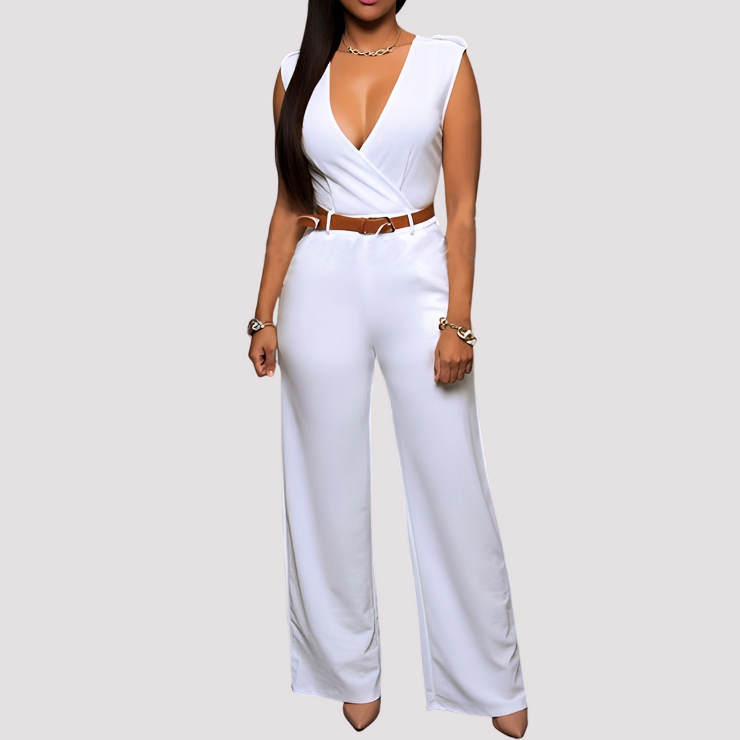 Women's Elegant Jumpsuit with Belt