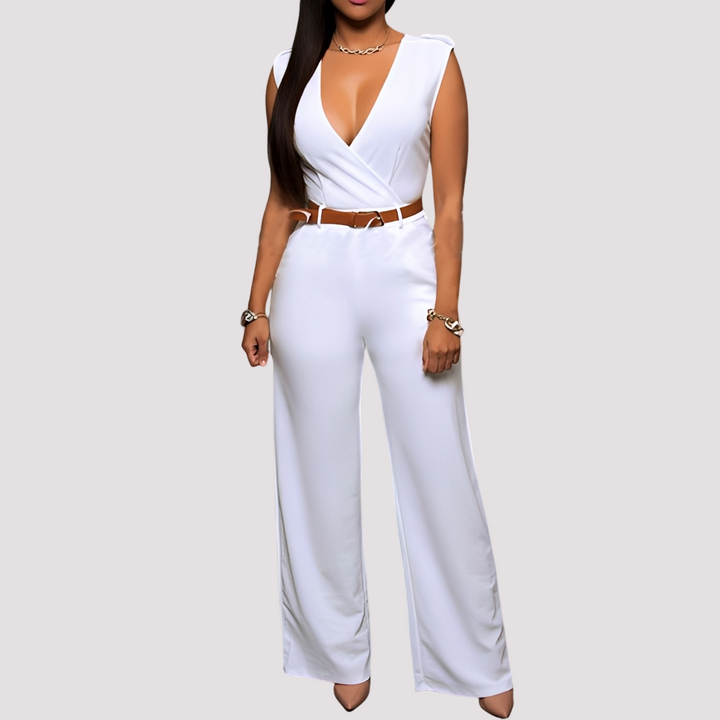 Women's Elegant Jumpsuit with Belt