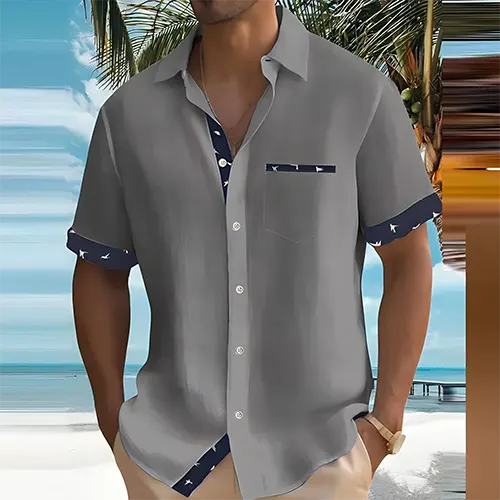 Men's Short Sleeve Button Front Shirt