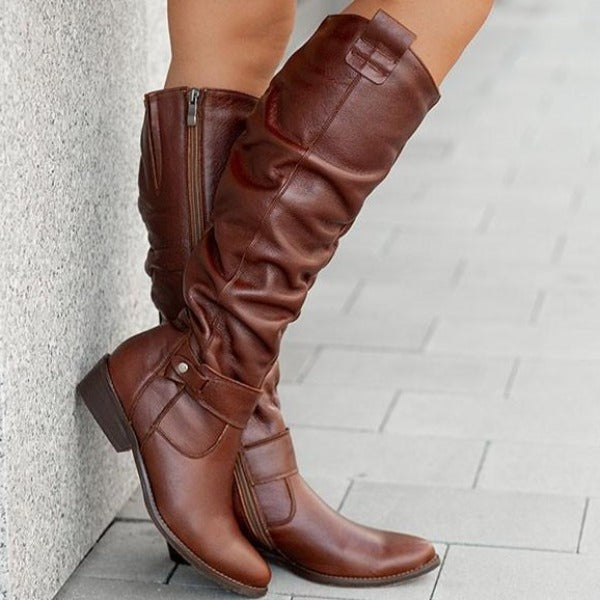Women's Elegant Low Heel Knee-High Boots